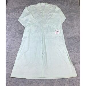 Miss Elaine‎ Heavenly Bodies Nightgown Women's S Mint Green Floral CottageCore